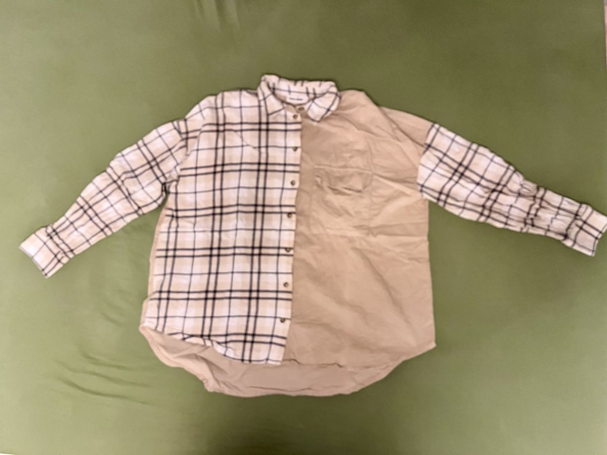 Camicette: Damen Hemd Karomuster beige Langarm Grösse S – Usato da Büriswilen venduto da val_n7hr