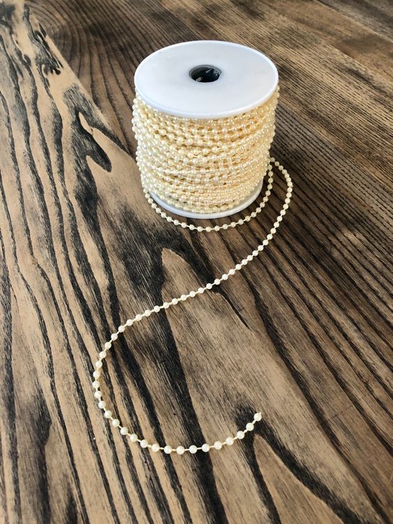 Perlenschnur 30 M, 3 Mm, Elfenbeinfarben – ABS-Kunstperlen, Für Hochzeit, Deko, DIY