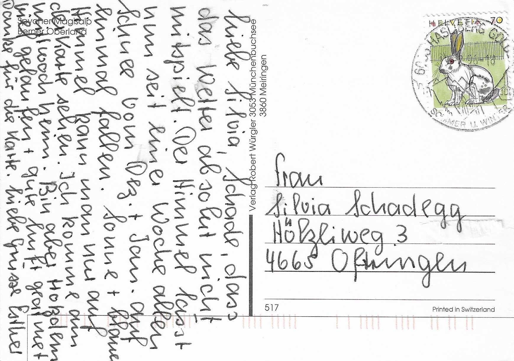 Cartoline postali: Spycher Mägisalp Berner Oberland BE – Usato da Rothrist venduto da Stranglehold 1