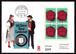 Silber Numis, 150 Jahre Basel-Landschaft, Silber / 999,9
