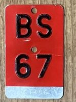 BS 67 - VELONUMMER - FAHRRADSCHILD - PLAQUE DE VELO - BS 67