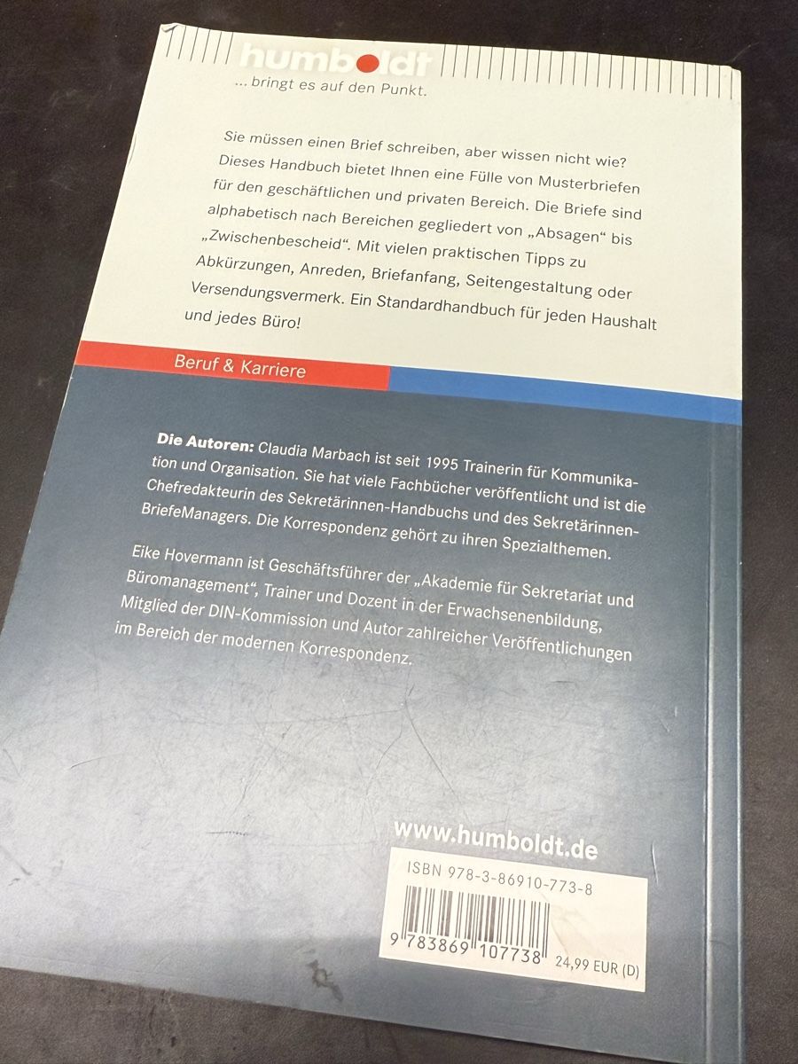 Libri: Buch für Korrespondenz – Nuovo (secondo la descrizione) da Affoltern BE venduto da _Kaeser_ 2