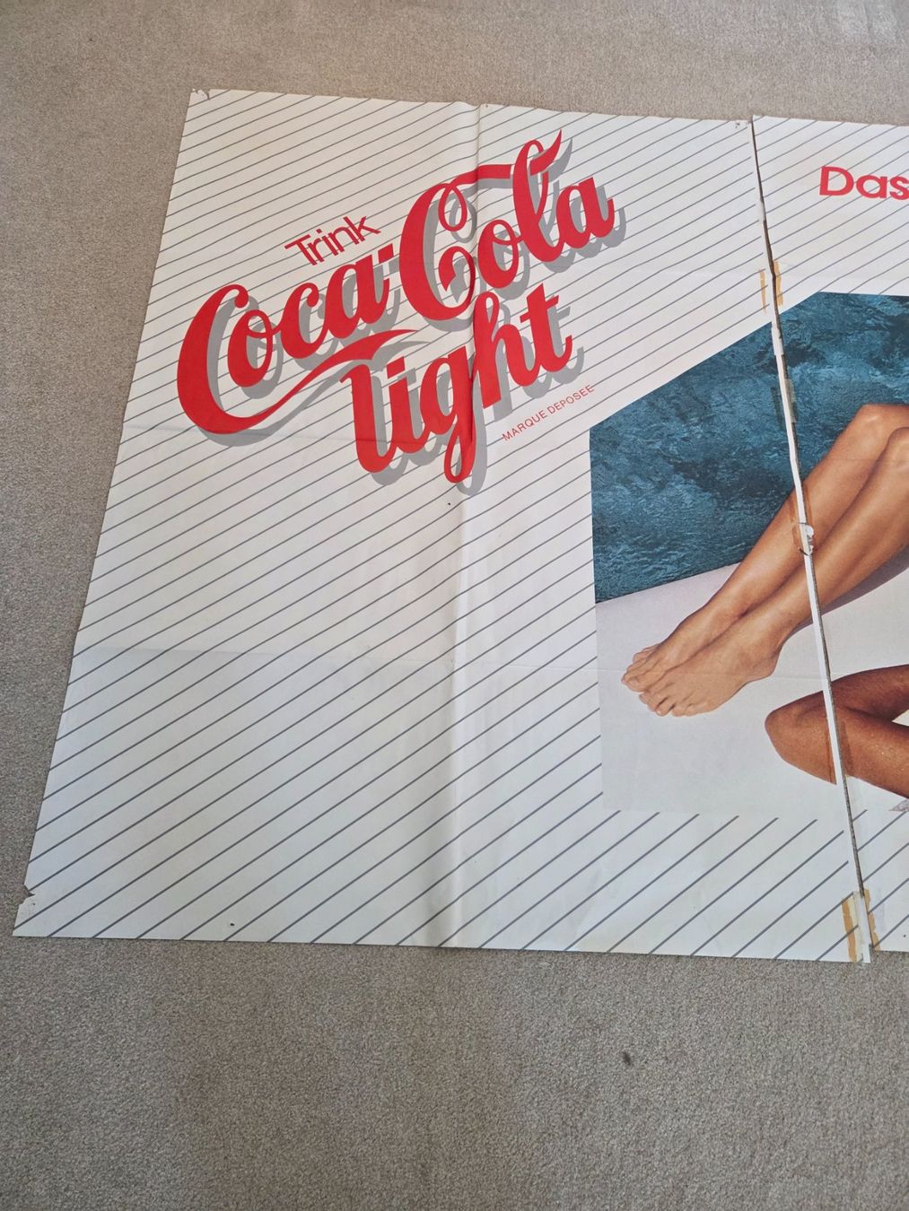 Foto & Immagini: Werbeplakat Coca Cola light - 1980er – Usato da Hünenberg venduto da pma_dm5g 1