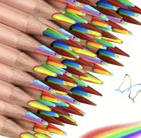 Malstifte Set, Holz, Regenbogenfarben, Neu.