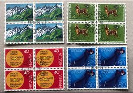 4 er Block Nr.578/579/580/581 mit VollStempel Bern