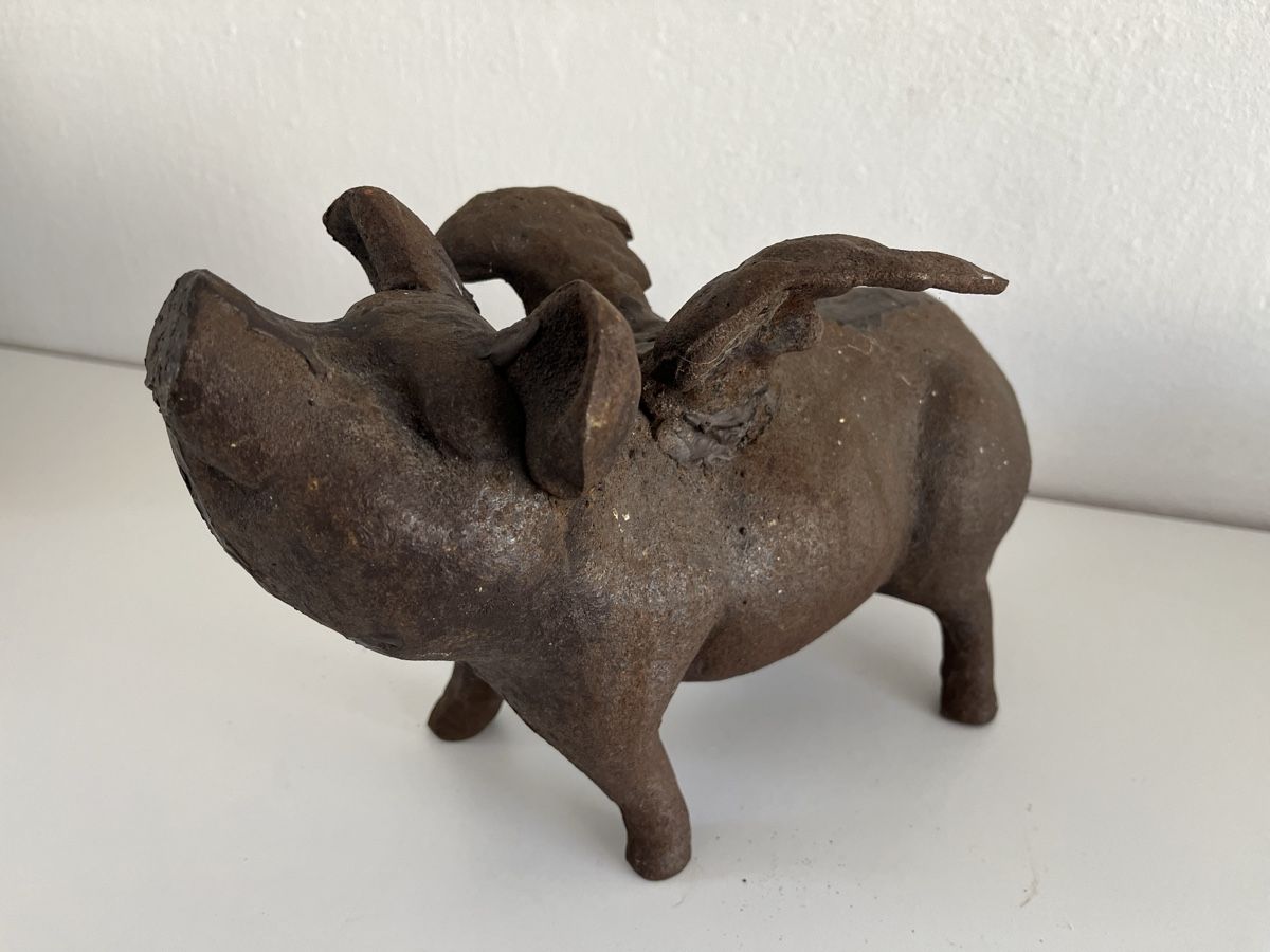 Figuren: grosses, schweres, fliegendes Schwein / Gusseisen – Gebraucht aus Wetzikon ZH von seli03 6