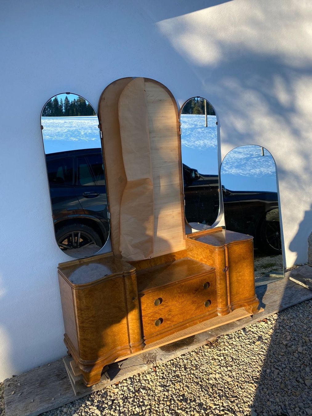 Tavoli da trucco: Coiffeuse triptyque style art sapin – Usato da La Chaux-de-Fonds venduto da cle_ll7r 1