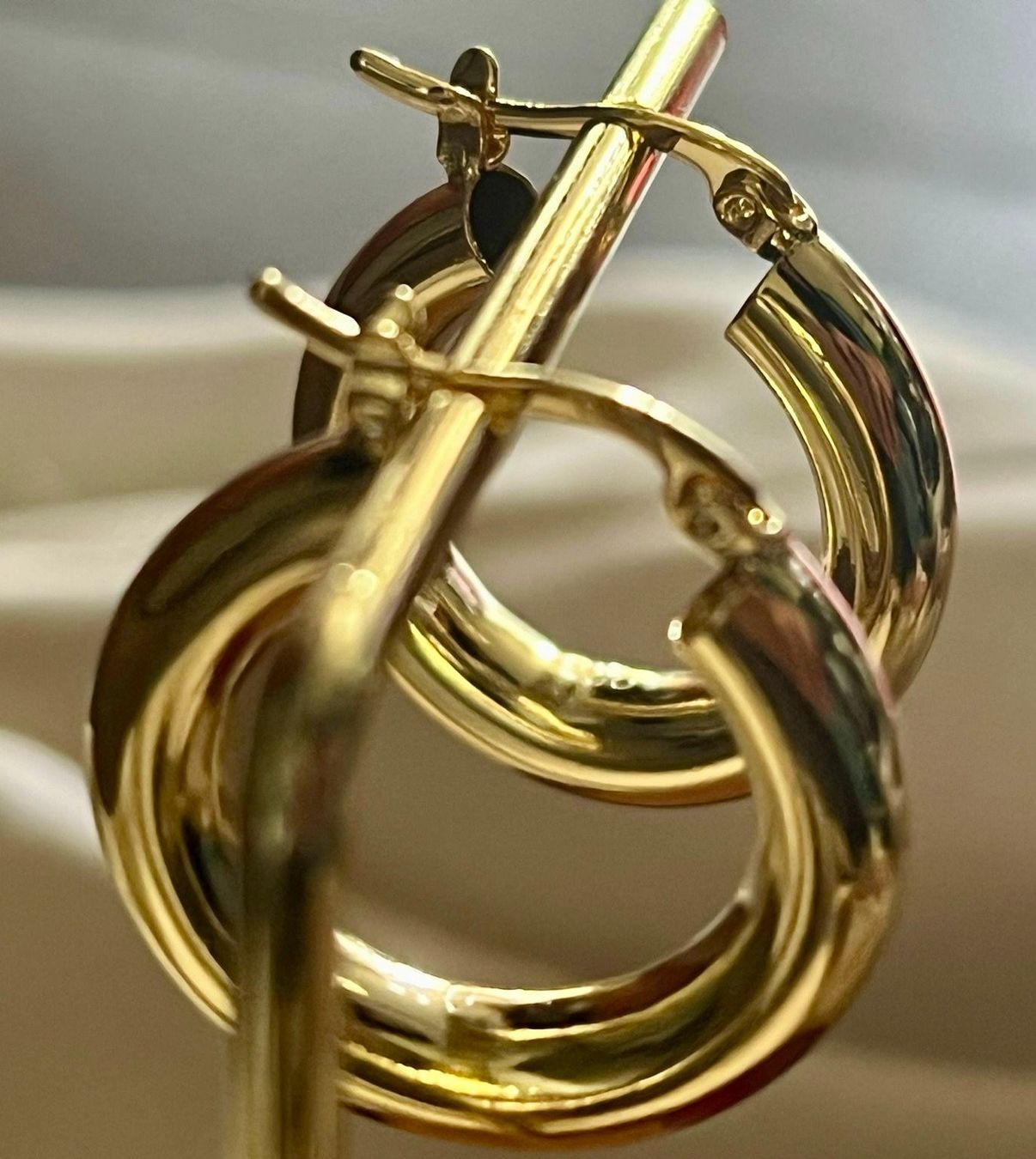 Orecchini pendenti & Orecchini a lobo: Créoles en argent doré - tampon 925 – Nuovo e nell'imballaggio originale da Thônex venduto da Swiss-Jewels 8