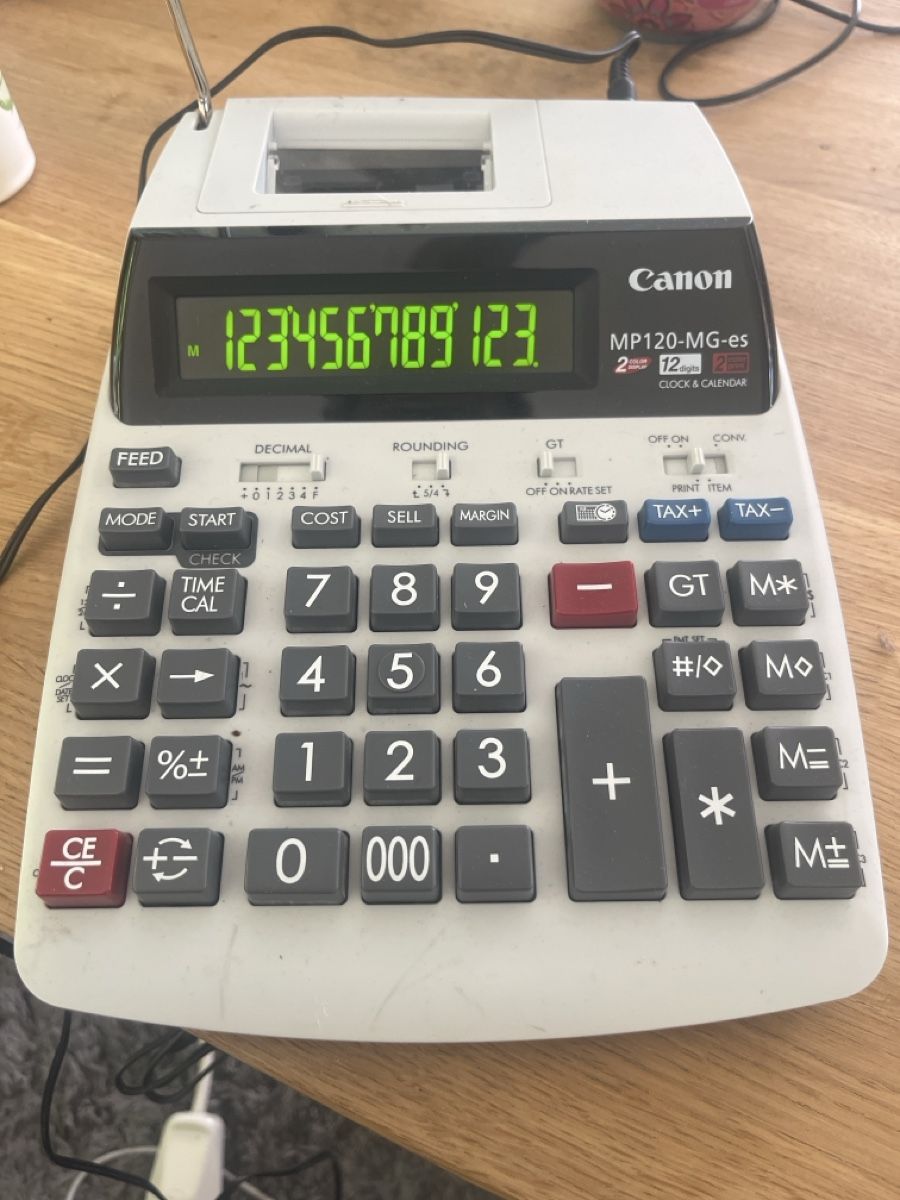 Canon Calcolatrici tascabili: Canon MP120-MG-es Rechner mit Netzteil  – Usato da Flaach venduto da Auto6011