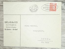 TR20 Enveloppe + Timbre Suisse 1935