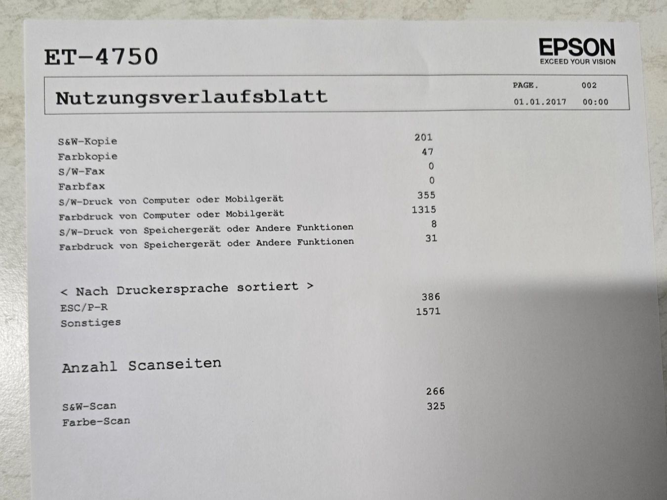 Epson Stampanti: Epson EcoTank ET-4750 mit 6x Epson-Tinte 102 – Usato da Liestal venduto da Technikmeister 6