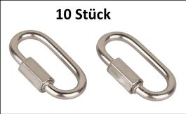 10 Stk. Ketten Ersatzglied INOX Ø 4 mm. Gratis Lieferung!
