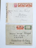 FRANKREICH - ALGERIEN, 2 Briefe 1944 ZENSUR > Schweiz + 1939