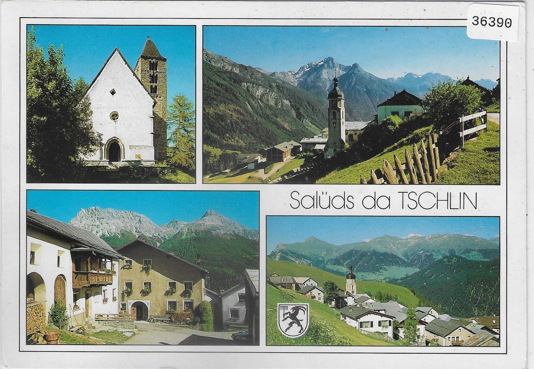 Cartes postales: Salüds da Tschlin Engadin - Multiview – D'occasion à Ettingen par Kartenplanet