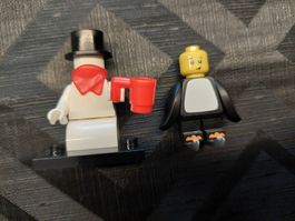 2 Lego Minifiguren  Pinguin & Schneemann