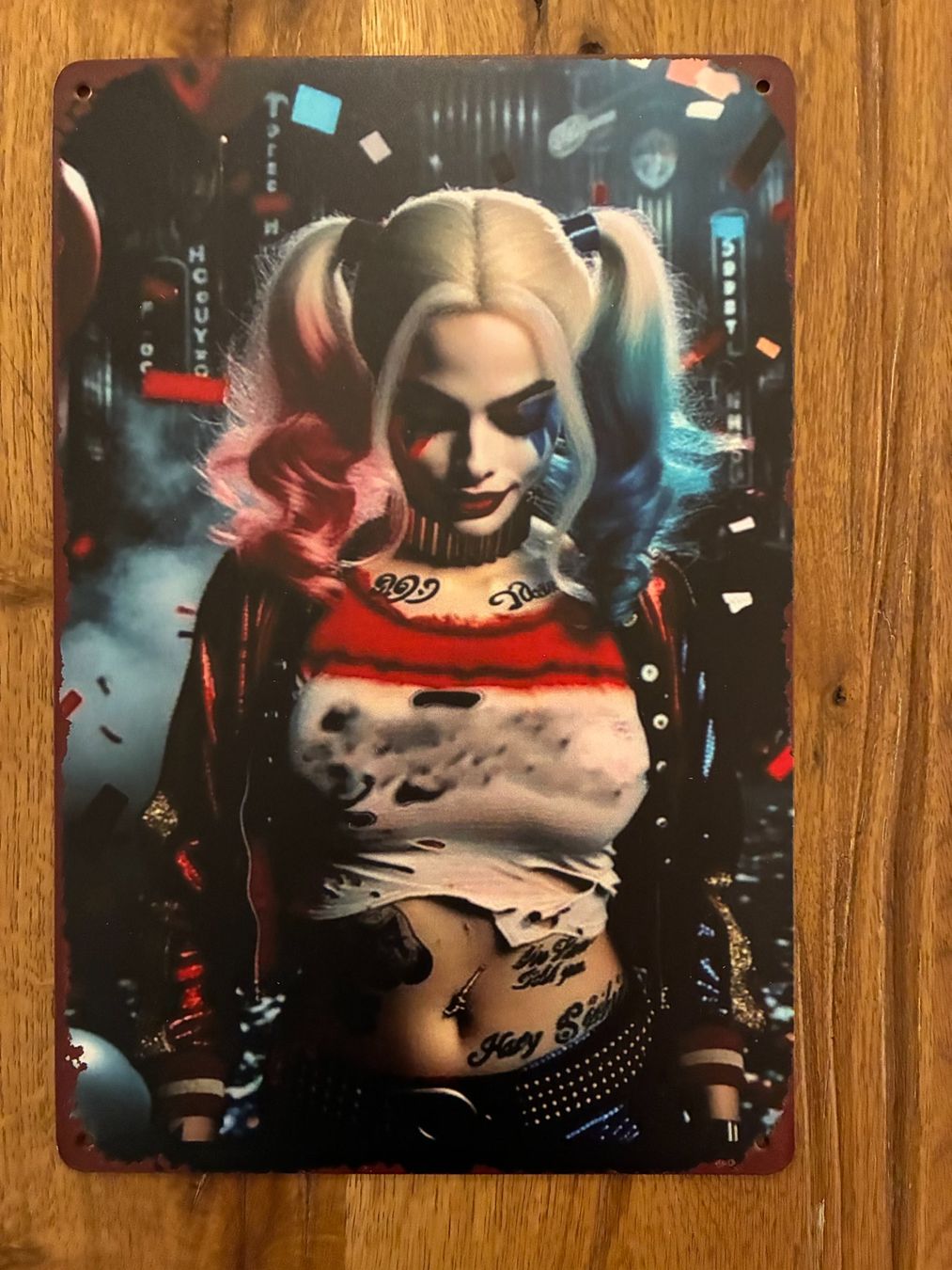 Schilder: Harley Quinn - schönes Blechschild neu – Neu und originalverpackt aus Bremgarten AG von Eurotiz