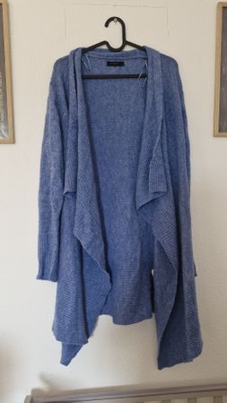 Damen Strickjacke blau Kardigan Grösse S Pullover 