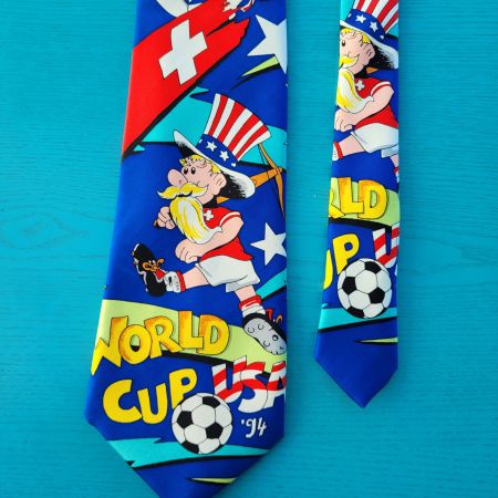 KrawatteVintage WM 1994 Seidenkrawatte Schweiz-USA