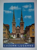 Luzern alte AK Hofkirche,  Oldtimer