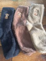 3x Kuschelsocken - flauschig weich-Wohlfühlen- Zeit für Dich