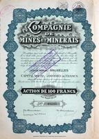 Cie de Mines et de Minerais SA, Bruxelles - 1926