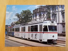 Postkarte VBZ Zürich Gelenktriebwagen Be 4/6 Werbung China