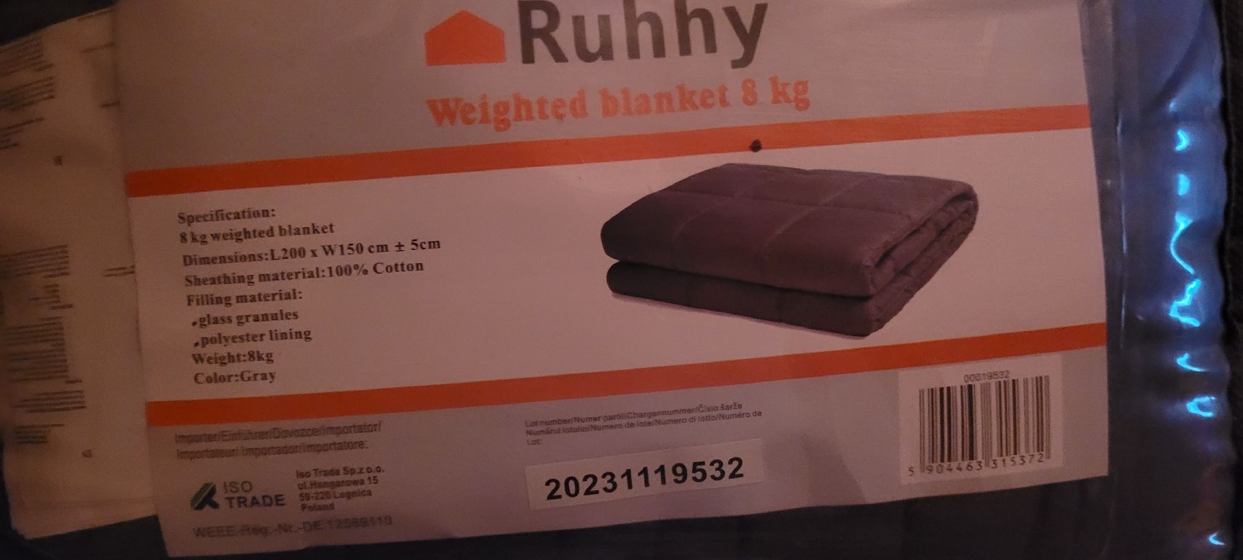 Coperte: Couverture lestée Ruhhy 8kg  Neuve – Nuovo e nell'imballaggio originale da Vevey venduto da lba_dd82