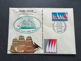 Georg Stage 100 Jahre Kieler Wochen Erstagsbrief (D989)