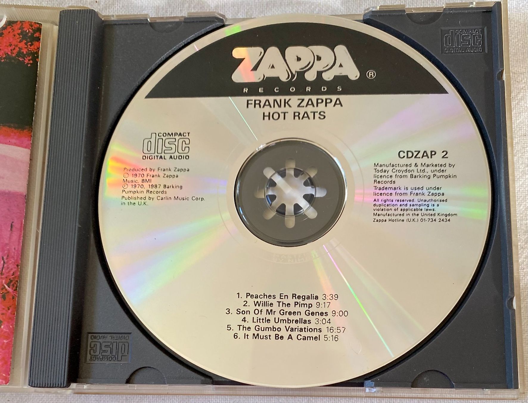 CDs: Frank Zappa - Hot Rats CD 1969 – Gebraucht aus Forch von xtcpiemont 2