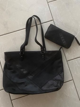 **neuwertige schwarze TOM TAILOR Tasche inkl. Portemonnaie**