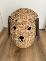 Hunde-Korb geflochten, perfekt für Spielzeug.