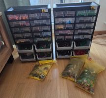 Lego Einzelsteine mit Aufbewahrung Kisten