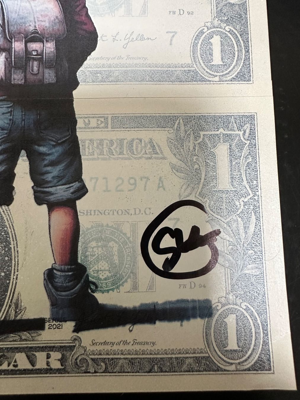 Banconote: SMG: Kinder - Seid Brav, Geldkunst, Echte Dollars, UNIKAT – Nuovo (secondo la descrizione) da Meilen venduto da Smgdesign 2