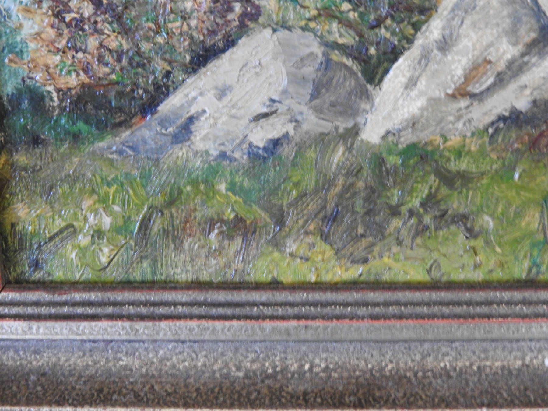 Gemälde: Oelbild - Berglandschaft – Gebraucht aus Stetten AG von Brissago25 2