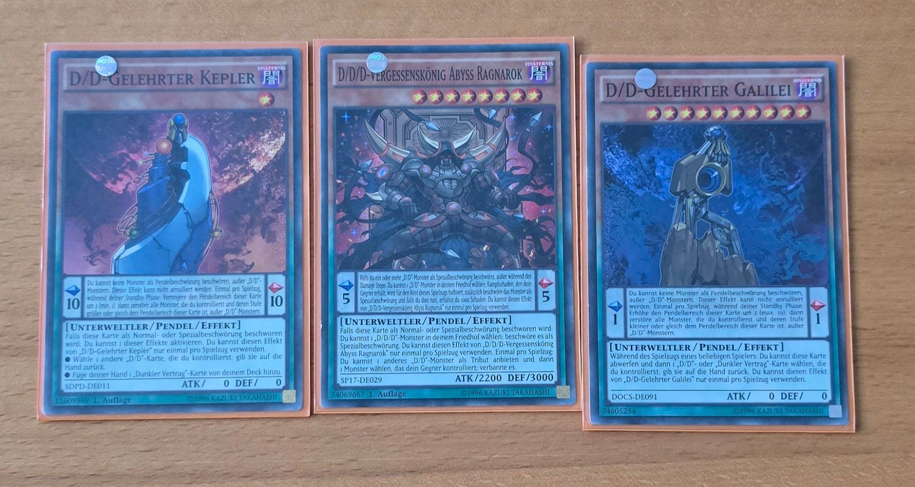 Yugioh Sammelbilder & Trading cards: D/D/D Pendelkarten Set: Kepler, Galilei & Abyss Ragnarok – Gebraucht aus Henau von MonkeyDLuffy96