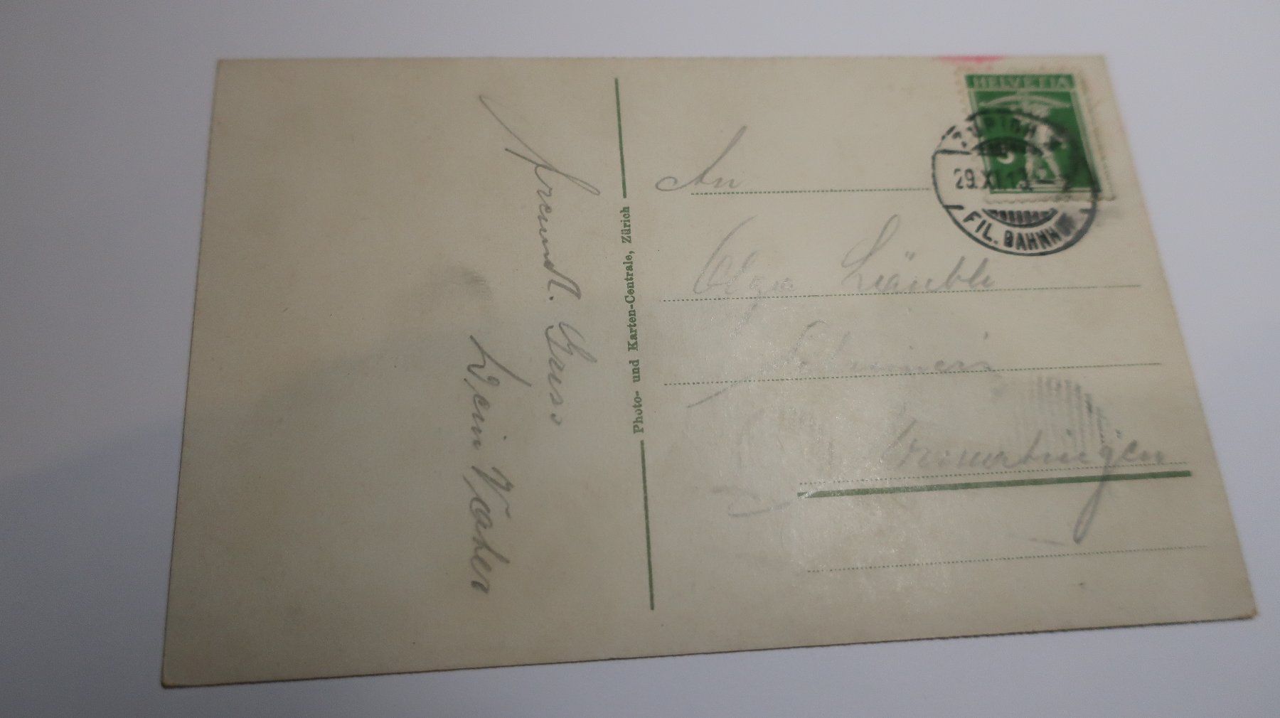 Cartoline postali: Am Zurichsee N°37  1913 – Usato da Cormoret venduto da Pascalll2001 2