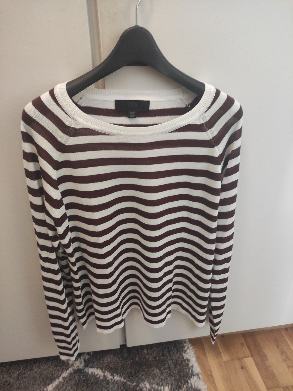 Zara Maglioni & Felpe: Gestreifter Pullover braun weiss, Zara,Gr. S – Usato da Schliern b. Köniz venduto da Pecannut