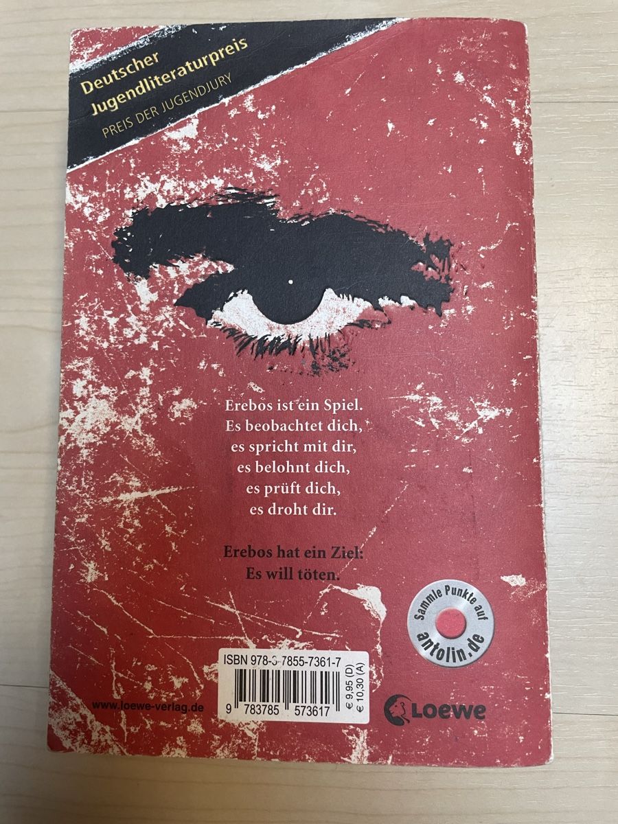 Libri: Jugendbuch Erebos von U. Poznanski – Usato da Schnottwil venduto da MysticWitch 1