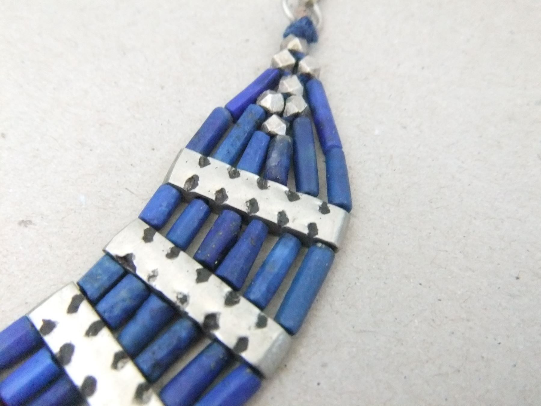 Ketten: Ethno Lapislazuli Halskette - 925 Silber – Gebraucht aus Esslingen von eintagammeer 5
