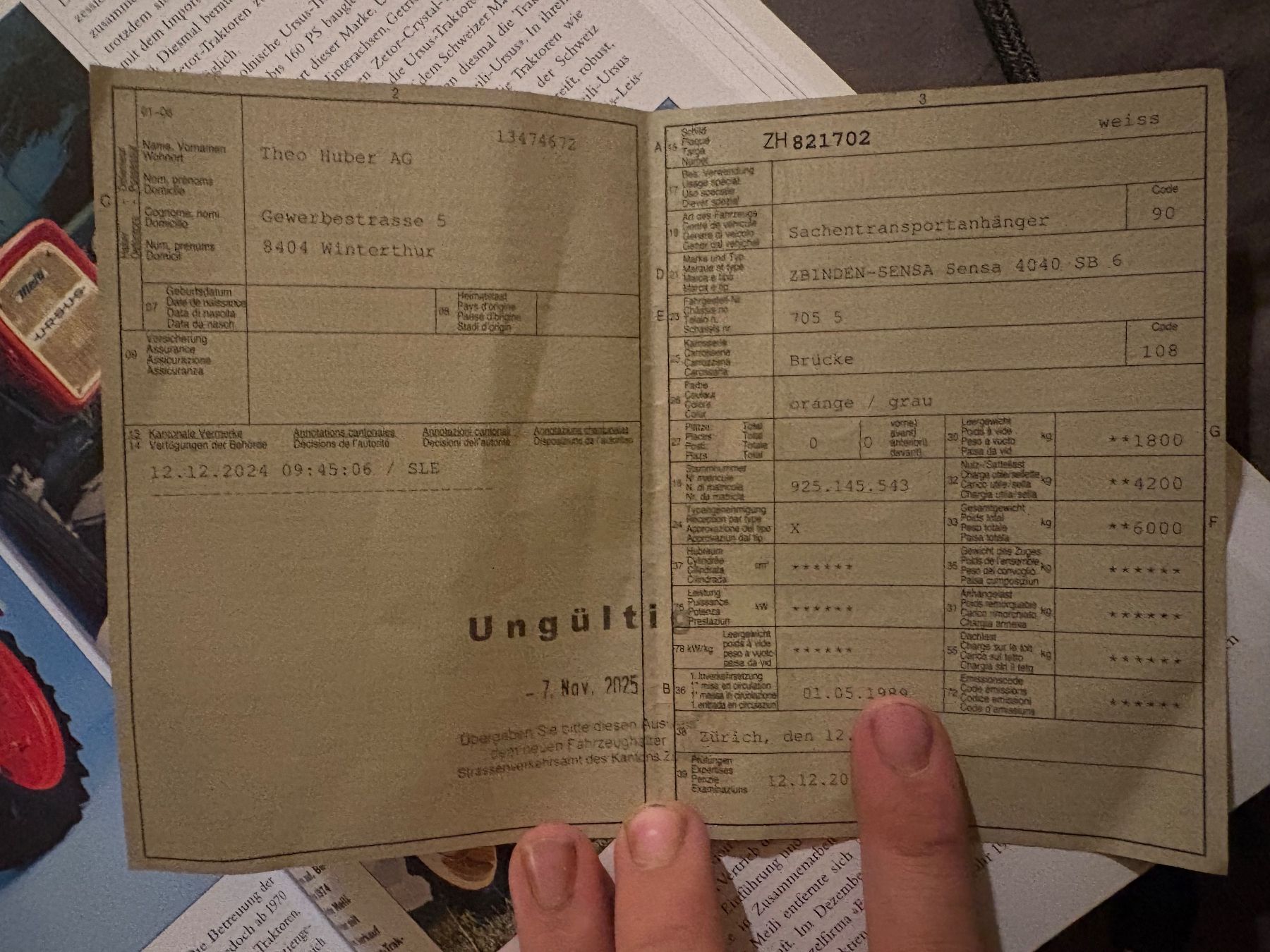 Zbinden Rimorchi: Zbinden Anhäger – Usato da Zunzgen venduto da jer_9dw6 3