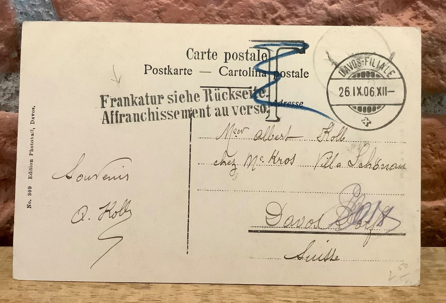 Cartoline postali: 1906 - RAGAZ Badstrasse beim Schwattenbachfall – Usato da Root venduto da ENGLAND-TREASURES 3