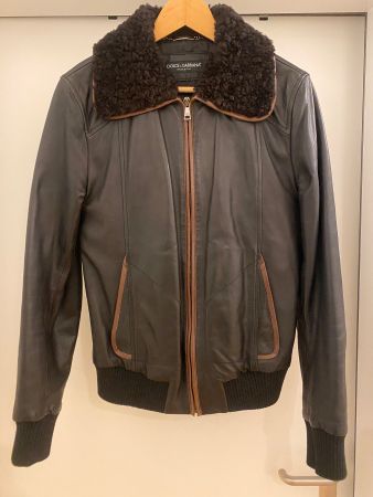 ORIGINAL DOLCE & GABBANA LEDERJACKE D&G GRÖSSE 44 NP: 2800.-