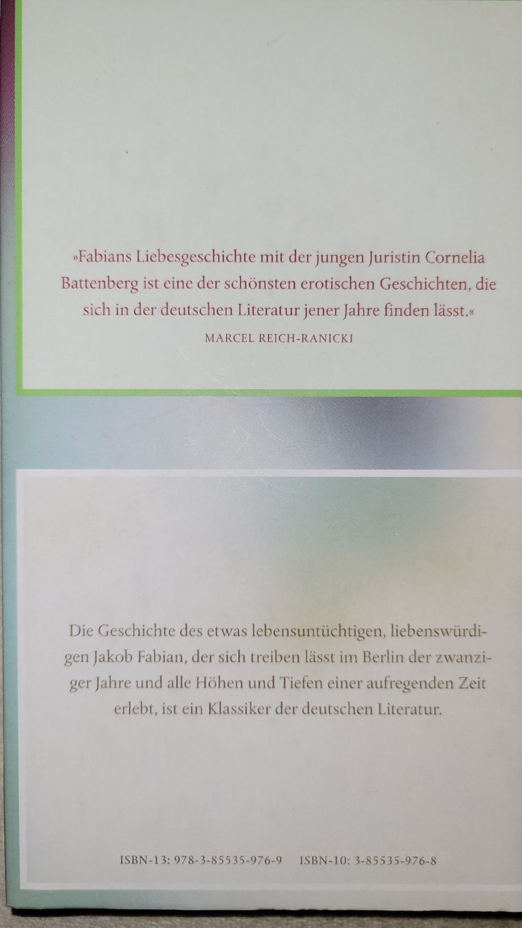 Bücher: Erich Kästner Fabian gebrauchtes Buch – Gebraucht aus Horgenberg von Klatschmohnmaria 1