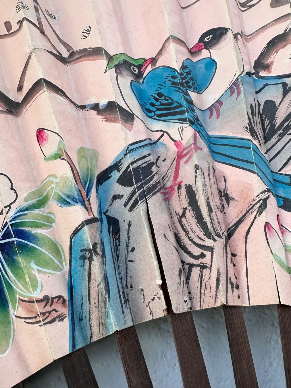 Alle Dekorationen: Grosser Deko-Fächer mit Vogel-/ und Blumenmotiv – Gebraucht aus Bern von Fraeuleinhonig 7