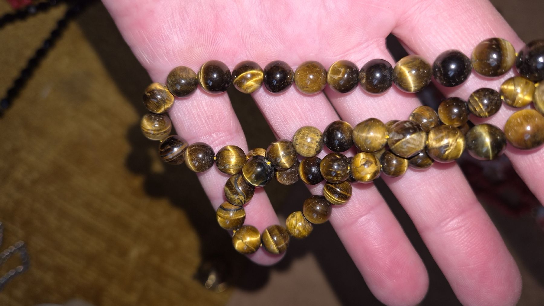 Catenine: Kette Schmuck Tigerauge Edelstein  – Usato da Kölliken venduto da MissesBossTop1