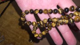 Kette Schmuck Tigerauge Edelstein 