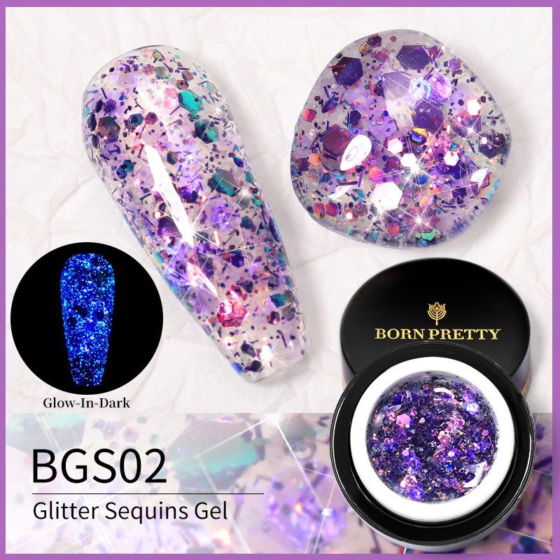 Unghie finte: Glitter Sequins UV Gel - 8 Farben-Set Nail Art – Nuovo e nell'imballaggio originale da Riffenmatt venduto da Nail_Art_Outlet 3