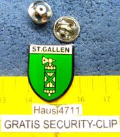 ST.GALLEN KANTONS-WAPPEN PIN GLASIERT METALIC
