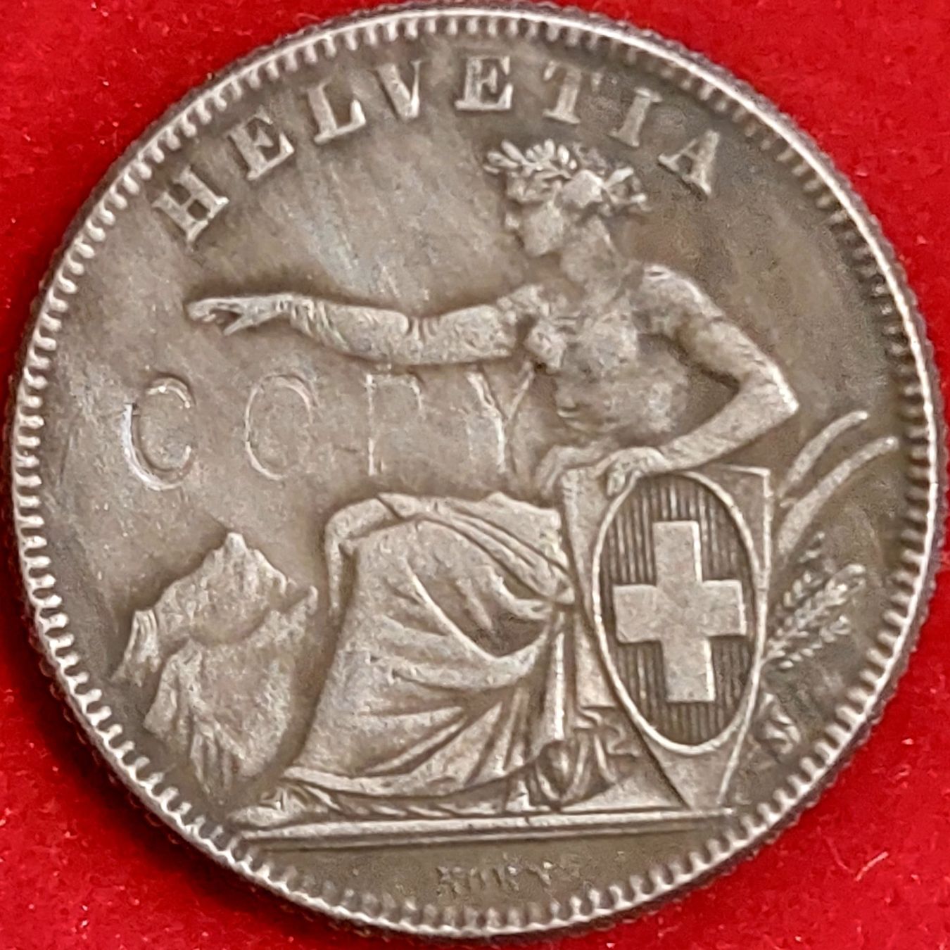 Alle Münzen: 1 Franken 1861 (Replica) – Gebraucht aus Arch von repros 1