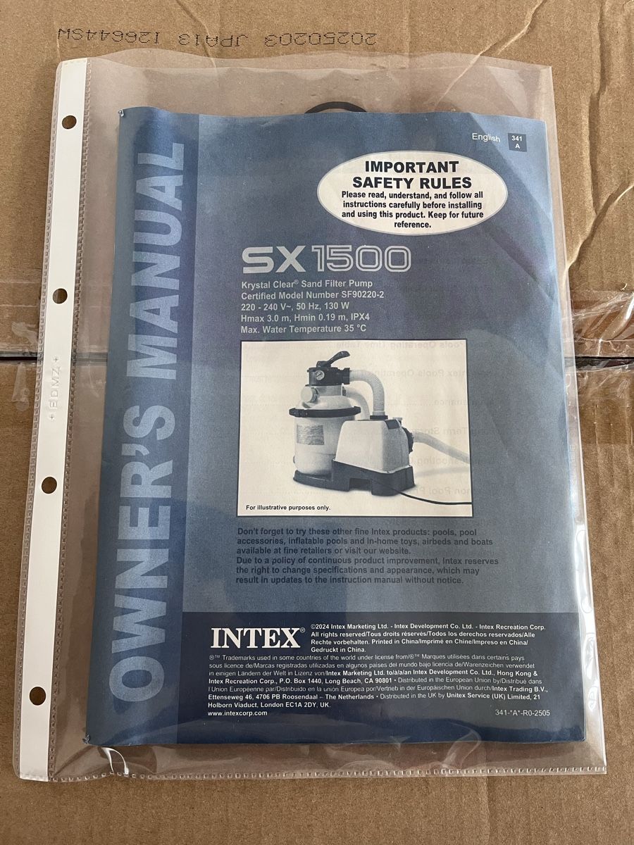 Intex Accessori per Piscine: Intex Krystal Clear SX1500 Sandfilteranlage – Usato da Rüfenacht BE venduto da 2_pad 1